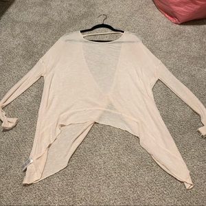 We the free criss cross open back blush sweater